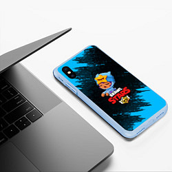 Чехол iPhone XS Max матовый BRAWL STARS SANDY, цвет: 3D-голубой — фото 2