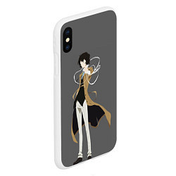 Чехол iPhone XS Max матовый Osamu Dazai, цвет: 3D-белый — фото 2