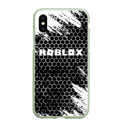 Чехол iPhone XS Max матовый ROBLOX, цвет: 3D-салатовый