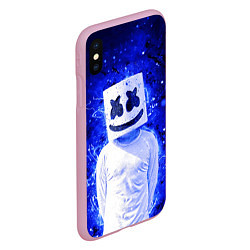 Чехол iPhone XS Max матовый Marshmello, цвет: 3D-розовый — фото 2