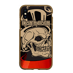 Чехол iPhone XS Max матовый Iron Maiden, цвет: 3D-коричневый