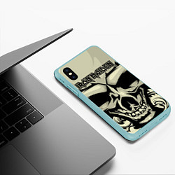 Чехол iPhone XS Max матовый Iron Maiden, цвет: 3D-мятный — фото 2