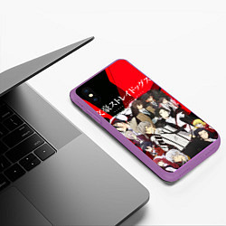 Чехол iPhone XS Max матовый Bungou Stray Dogs, цвет: 3D-фиолетовый — фото 2