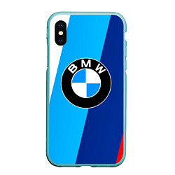 Чехол iPhone XS Max матовый BMW, цвет: 3D-мятный