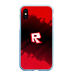 Чехол iPhone XS Max матовый Roblox, цвет: 3D-голубой