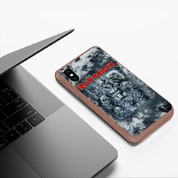 Чехол iPhone XS Max матовый Iron Maiden, цвет: 3D-коричневый — фото 2