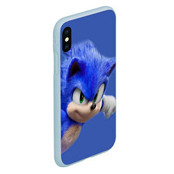 Чехол iPhone XS Max матовый SONIC, цвет: 3D-голубой — фото 2