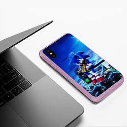 Чехол iPhone XS Max матовый SONIC, цвет: 3D-сиреневый — фото 2