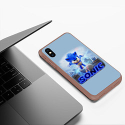 Чехол iPhone XS Max матовый SONIC, цвет: 3D-коричневый — фото 2