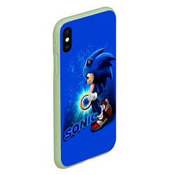 Чехол iPhone XS Max матовый SONIC, цвет: 3D-салатовый — фото 2