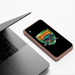 Чехол iPhone XS Max матовый Без права на славу во славу державы, цвет: 3D-коричневый — фото 2