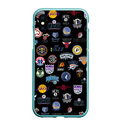 Чехол iPhone XS Max матовый NBA Pattern