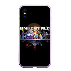 Чехол iPhone XS Max матовый Undertale, цвет: 3D-сиреневый