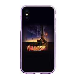 Чехол iPhone XS Max матовый Vinland saga, цвет: 3D-сиреневый