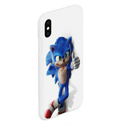 Чехол iPhone XS Max матовый SONIC, цвет: 3D-белый — фото 2