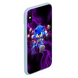 Чехол iPhone XS Max матовый SONIC, цвет: 3D-голубой — фото 2