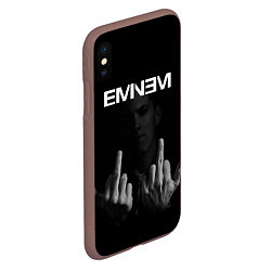 Чехол iPhone XS Max матовый EMINEM, цвет: 3D-коричневый — фото 2