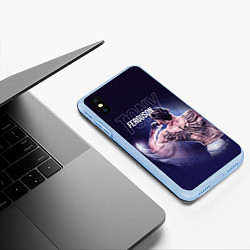 Чехол iPhone XS Max матовый Tony Ferguson, цвет: 3D-голубой — фото 2