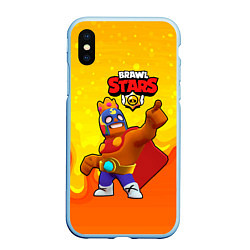 Чехол iPhone XS Max матовый Эль Примо brawl stars, цвет: 3D-голубой