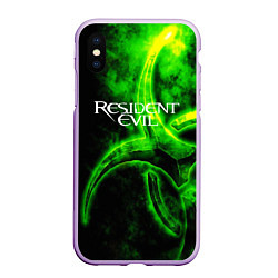 Чехол iPhone XS Max матовый RESIDENT EVIL, цвет: 3D-сиреневый