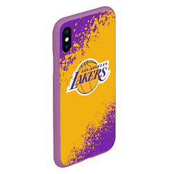 Чехол iPhone XS Max матовый LA LAKERS KOBE BRYANT, цвет: 3D-фиолетовый — фото 2