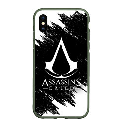 Чехол iPhone XS Max матовый ASSASSINS CREED, цвет: 3D-темно-зеленый