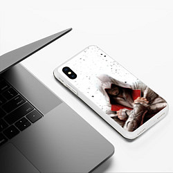 Чехол iPhone XS Max матовый ASSASSINS CREED, цвет: 3D-белый — фото 2
