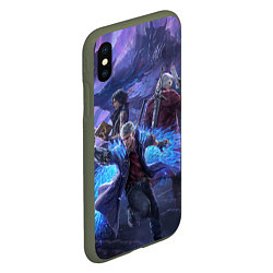 Чехол iPhone XS Max матовый DEVIL MAY CRY, цвет: 3D-темно-зеленый — фото 2