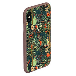 Чехол iPhone XS Max матовый Abstraction Pattern, цвет: 3D-коричневый — фото 2