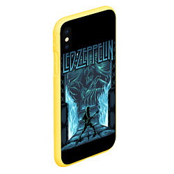 Чехол iPhone XS Max матовый Led Zeppelin, цвет: 3D-желтый — фото 2