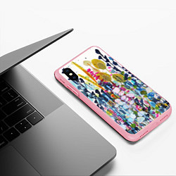 Чехол iPhone XS Max матовый Watercolor Flowers, цвет: 3D-баблгам — фото 2