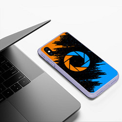 Чехол iPhone XS Max матовый PORTAL, цвет: 3D-светло-сиреневый — фото 2