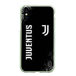 Чехол iPhone XS Max матовый JUVENTUS, цвет: 3D-салатовый