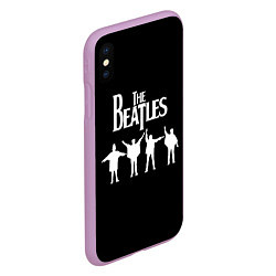 Чехол iPhone XS Max матовый Beatles, цвет: 3D-сиреневый — фото 2