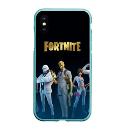 Чехол iPhone XS Max матовый FORTNITE 2 СЕЗОН ГЛАВА 2, цвет: 3D-мятный