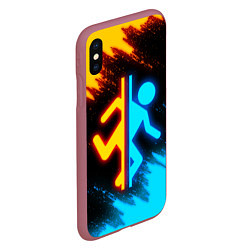 Чехол iPhone XS Max матовый PORTAL, цвет: 3D-малиновый — фото 2