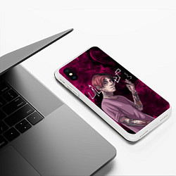 Чехол iPhone XS Max матовый LIL PEEP, цвет: 3D-белый — фото 2