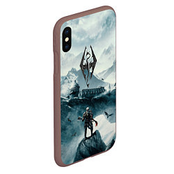 Чехол iPhone XS Max матовый Skyrim Warrior, цвет: 3D-коричневый — фото 2