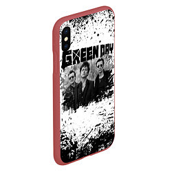 Чехол iPhone XS Max матовый GreenDay, цвет: 3D-красный — фото 2