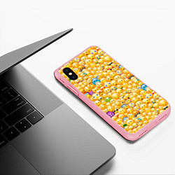 Чехол iPhone XS Max матовый Смайлики Emoji, цвет: 3D-баблгам — фото 2
