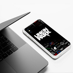 Чехол iPhone XS Max матовый LINKIN PARK, цвет: 3D-белый — фото 2
