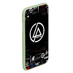 Чехол iPhone XS Max матовый LINKIN PARK, цвет: 3D-салатовый — фото 2