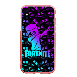 Чехол iPhone XS Max матовый FORTNITE X MARSHMELLO