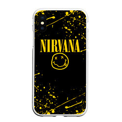 Чехол iPhone XS Max матовый NIRVANA, цвет: 3D-белый