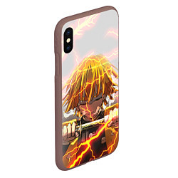 Чехол iPhone XS Max матовый KIMETSU NO YAIBA, цвет: 3D-коричневый — фото 2