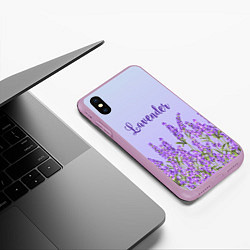 Чехол iPhone XS Max матовый Lavander, цвет: 3D-сиреневый — фото 2