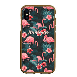 Чехол iPhone XS Max матовый Flamingo