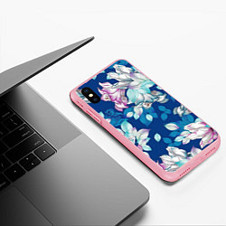 Чехол iPhone XS Max матовый Нежные цветы, цвет: 3D-баблгам — фото 2