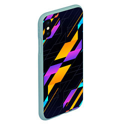 Чехол iPhone XS Max матовый Modern Geometry, цвет: 3D-мятный — фото 2