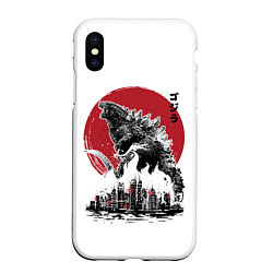 Чехол iPhone XS Max матовый GODZILLA